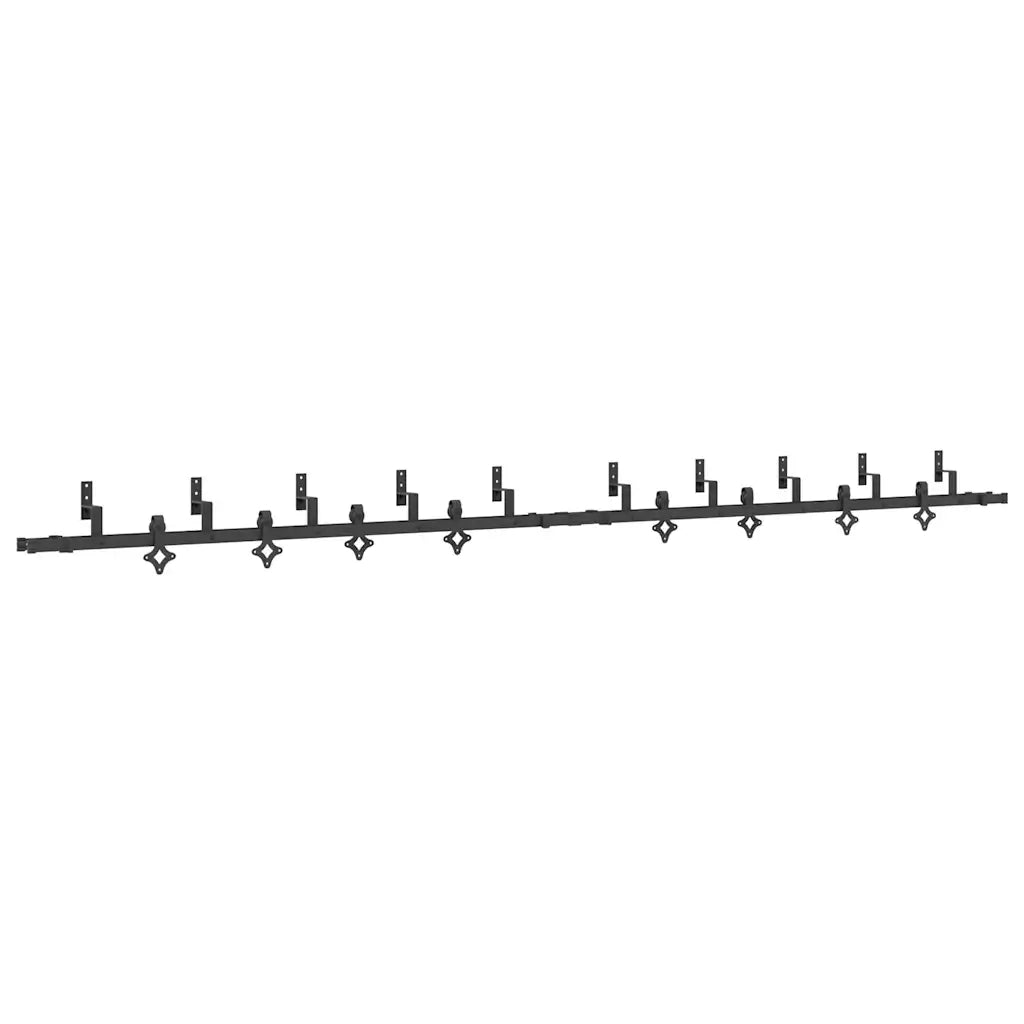Kit di Binari per Porte Scorrevoli 427 cm Acciaio Nero CFW7676608