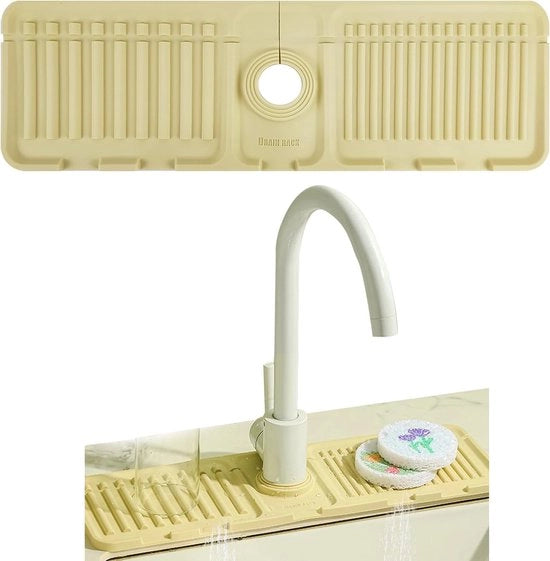 Matrice per rubinetto - Matrice di asciugatura - Matrice di asciugatura - Matrice per getto d'acqua - Sostenibile - Giallo - Adatto per rubinetti con diametro da 3,5 a 5cm - Da non mancare in cucina!