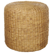 Pouf naturale marrone chiaro giacinto d'acqua 40 cm polistirolo riempimento ottomana stile Boho soggiorno