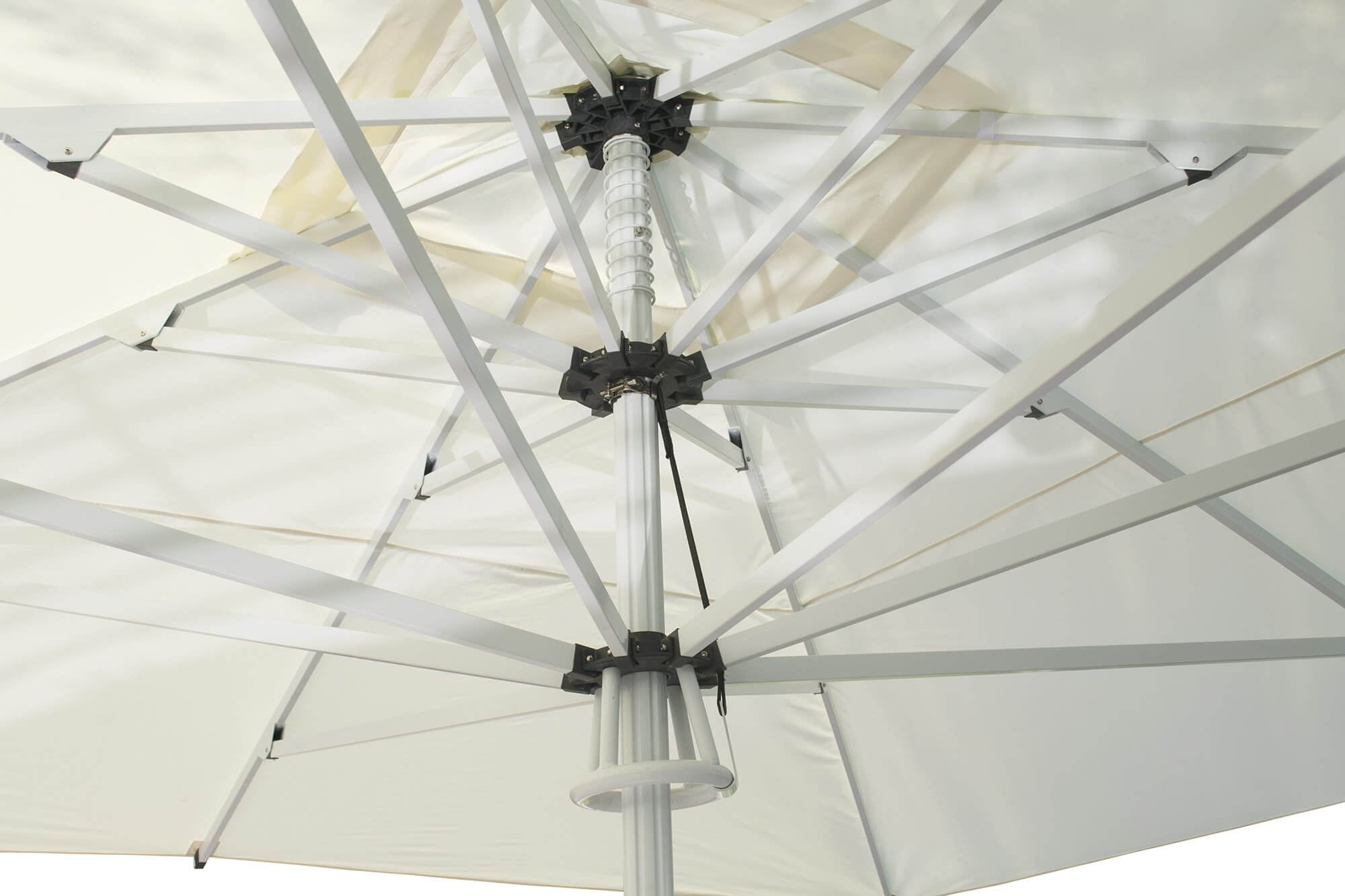 Ombrellone da Giardino 5x5m in Alluminio e Poliestere Bianco