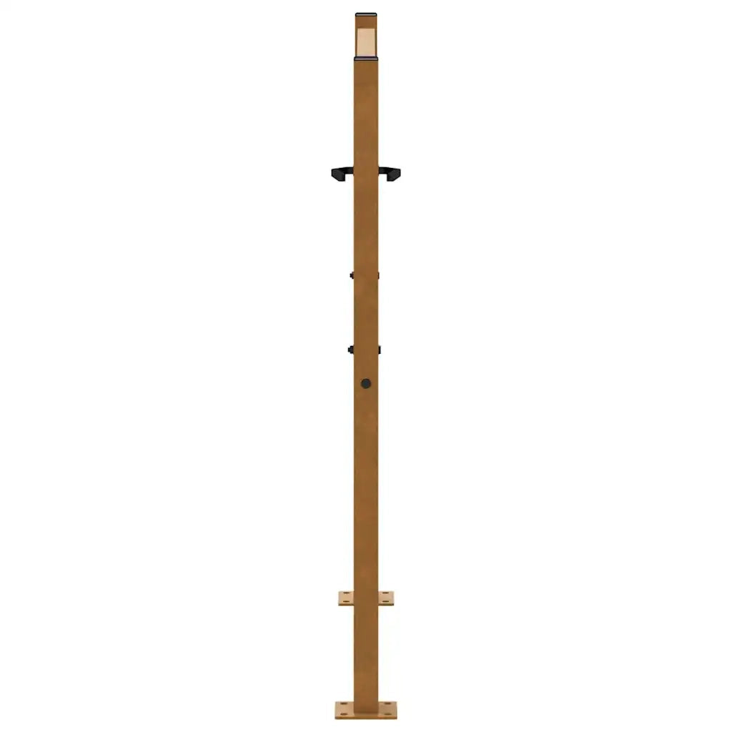Cancello da giardino 100x100 cm in acciaio corten con design a fiamma 4100994