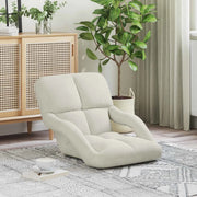 Sedia da Pavimento Crema 58 x 62 x 58 cm Velluto 42028139