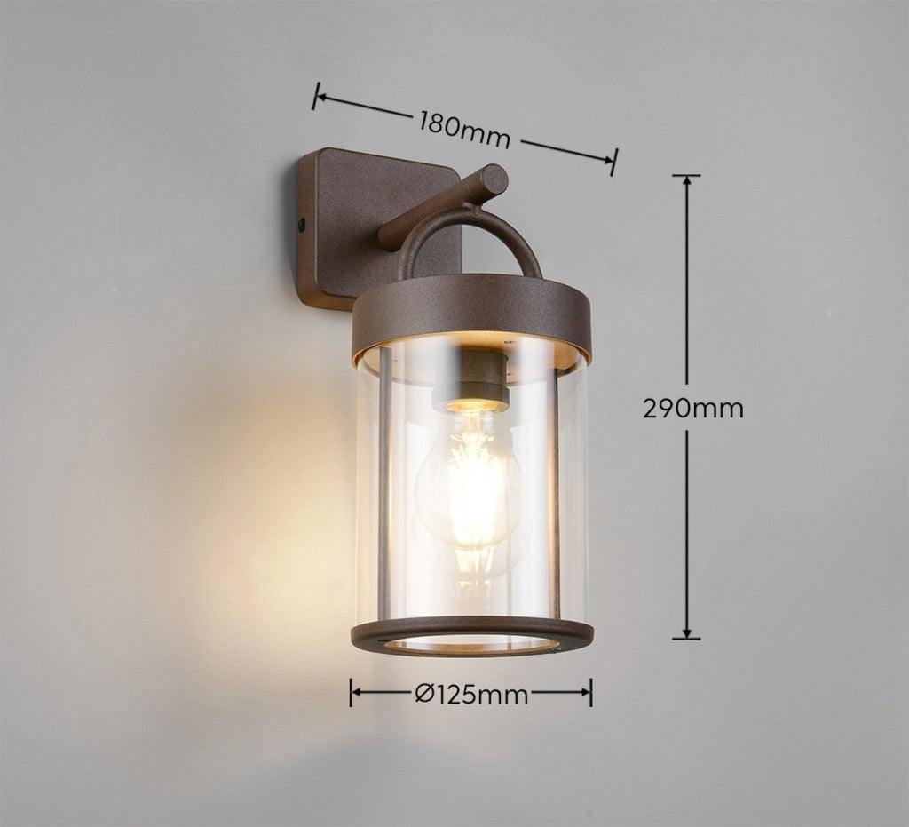 Applique esterna ALMERIA 1xE27 ruggine alluminio IP44