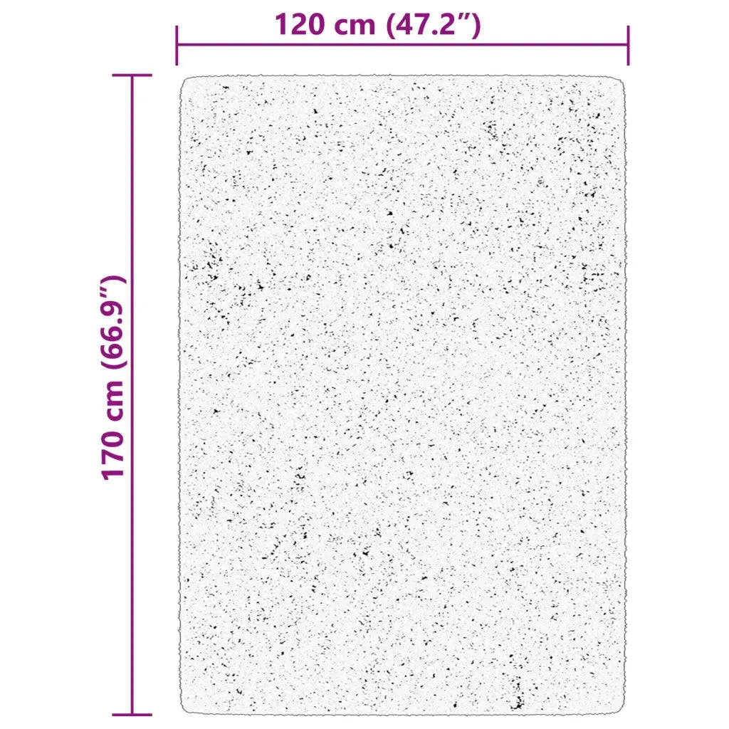Tappeto a Pelo Corto HUARTE Morbido e Lavabile Nero 120x170cm 375114