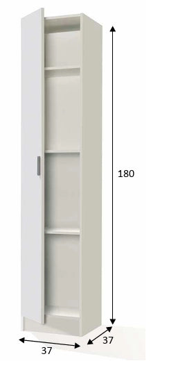 Armadio multiuso 1 anta - Bianco