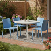 Grover, Sedia da Esterno 4 Sedie Made in Italy, Azzurro