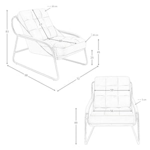 Poltrona in pelle marrone