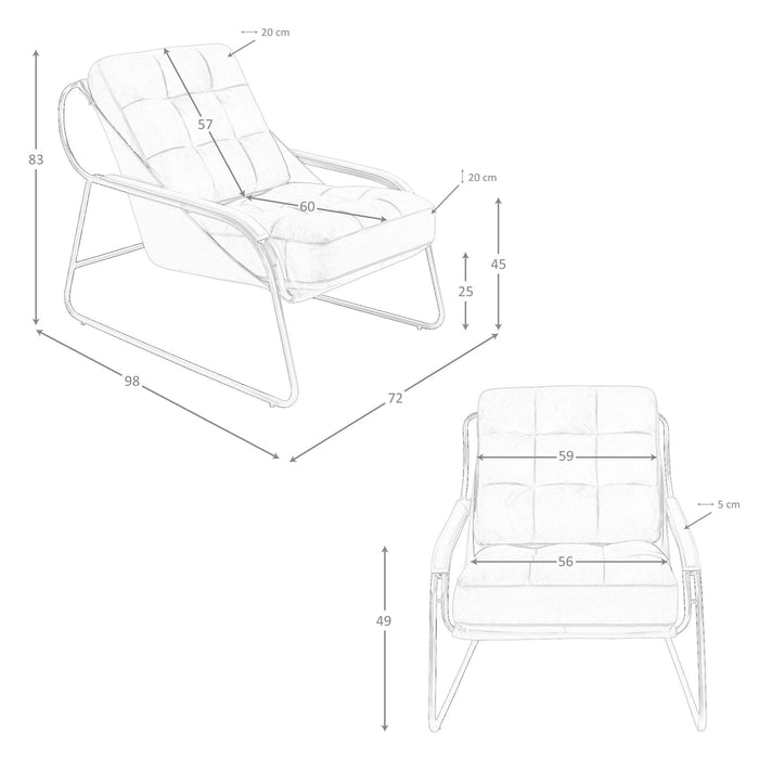 Poltrona in pelle marrone