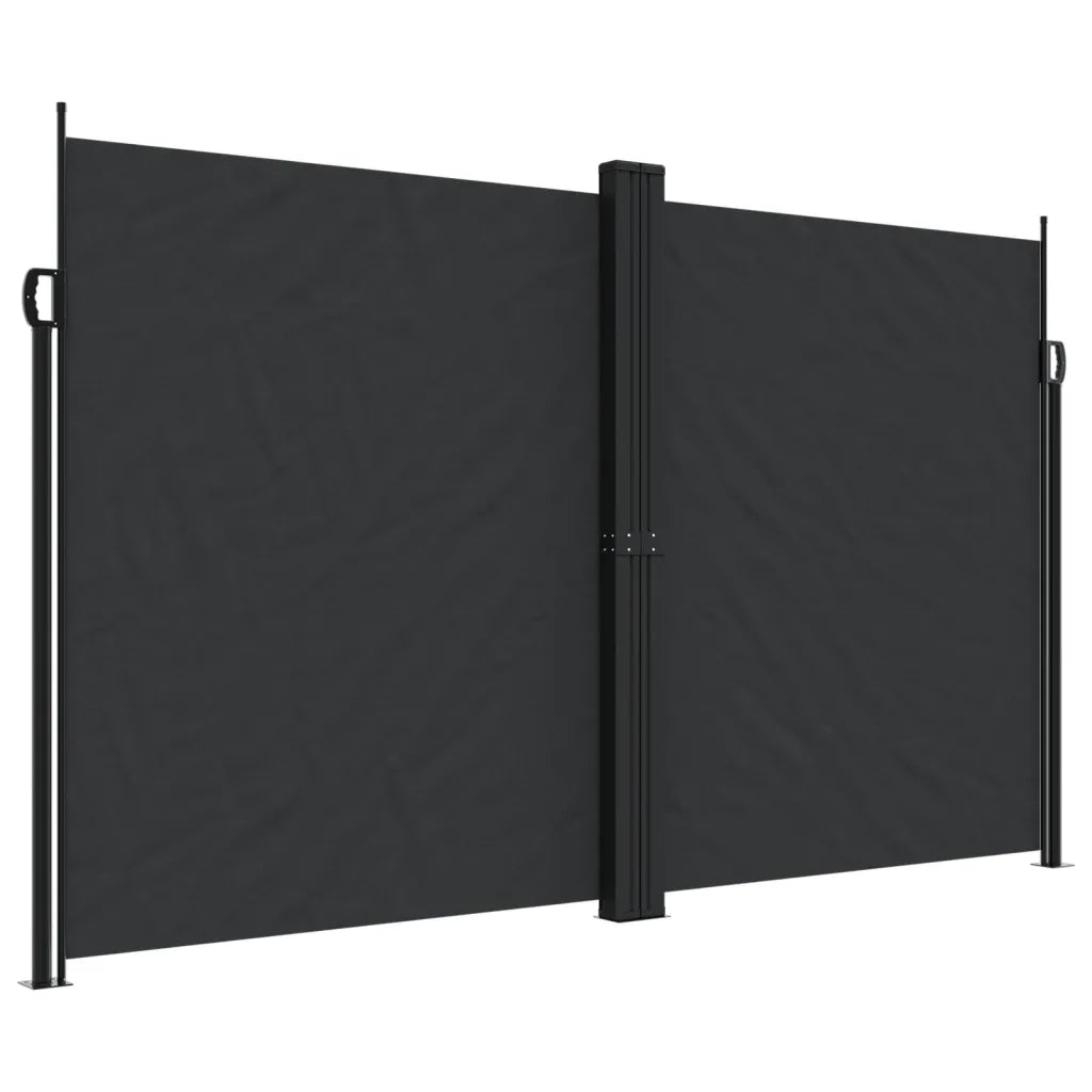 Tenda da Sole Laterale Retrattile-Tenda parasole per balcone per giardino Nera 200x600 cm 771256