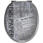 Allibert 813954 - sedile copri wc con cerniera in metallographic