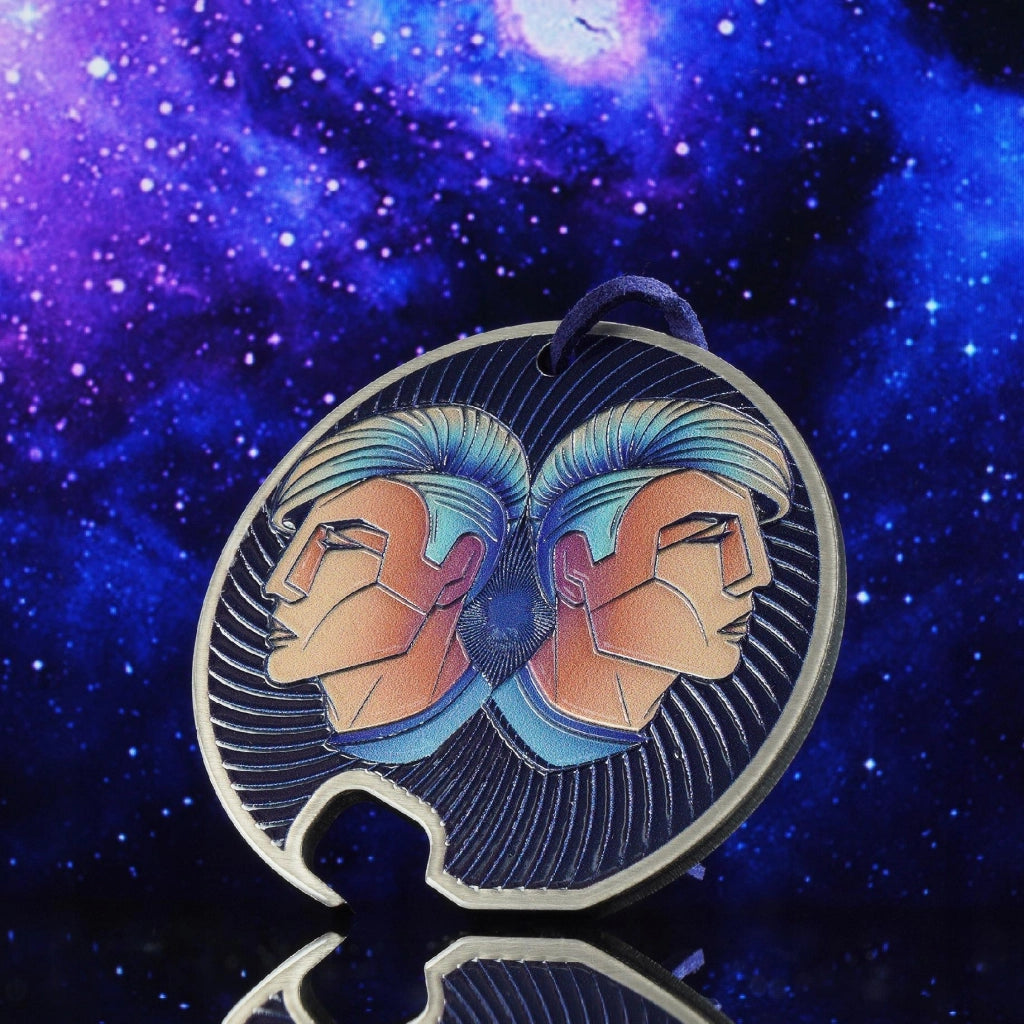 Apribottiglie in metallo KADAX, regalo per il segno zodiacale dei Gemelli, resistente.