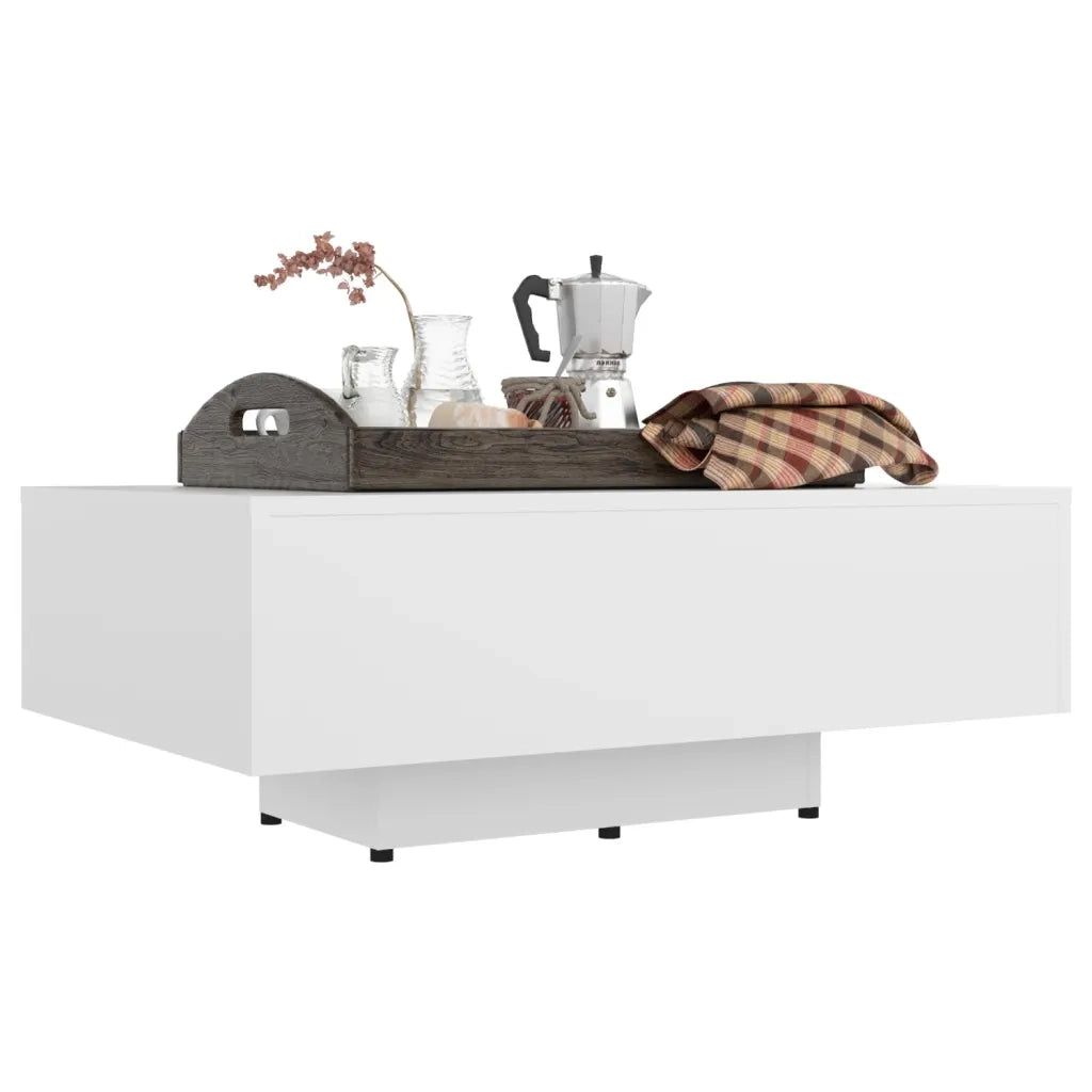 Tavolino da Salotto Bianco 85x55x31 cm in Legno Multistrato 803380