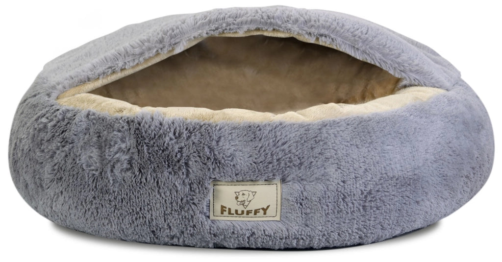 AIO FACTORY 60 cm FLUFFY Letto per cani grigio chiaro Cuscino impermeabile per cani