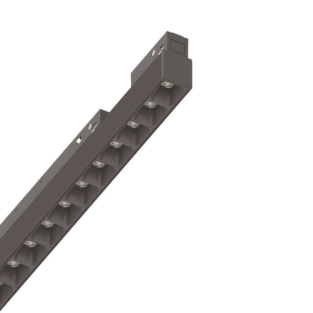 Supporto Lineare Binario Ego Alluminio Nero Led 13W 3000K Dali Luce Calda