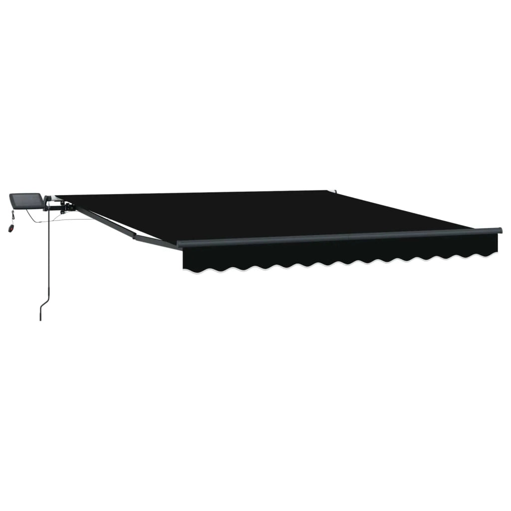 Tenda retrattile-Tenda parasole per balcone Nero 300 x 250 cm Tessuto