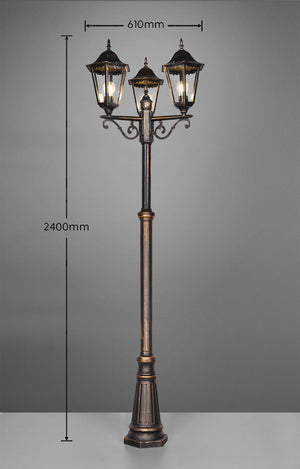 Lampione da Esterno Attacco E27 in Alluminio Ruggine