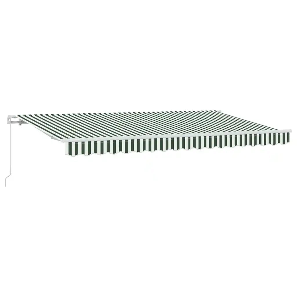 Tenda Retrattile Verde e Bianco 400 x 200 cm 3329903