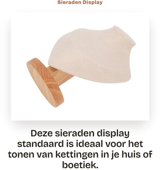 Supporto per Collane in Legno Solido - Base Stabile - Display per Collane - Supporto per Collane - Raccogli Collane - Supporto per Collane in Legno - Resistente ai Marcature - Utilizzo Multifunzionale - Supporto per Collane in Legno Solido