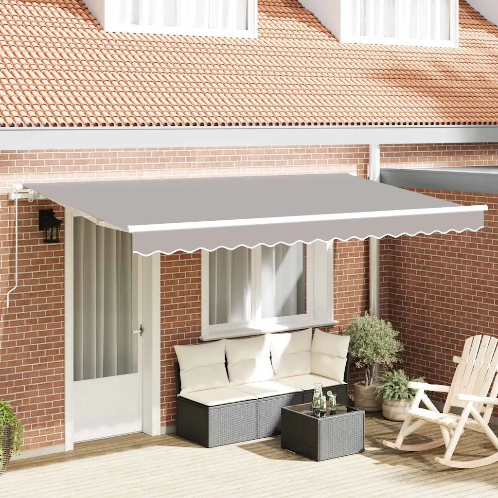 vidaXL Tenda Retrattile Grigio chiaro 400 x 200 cm