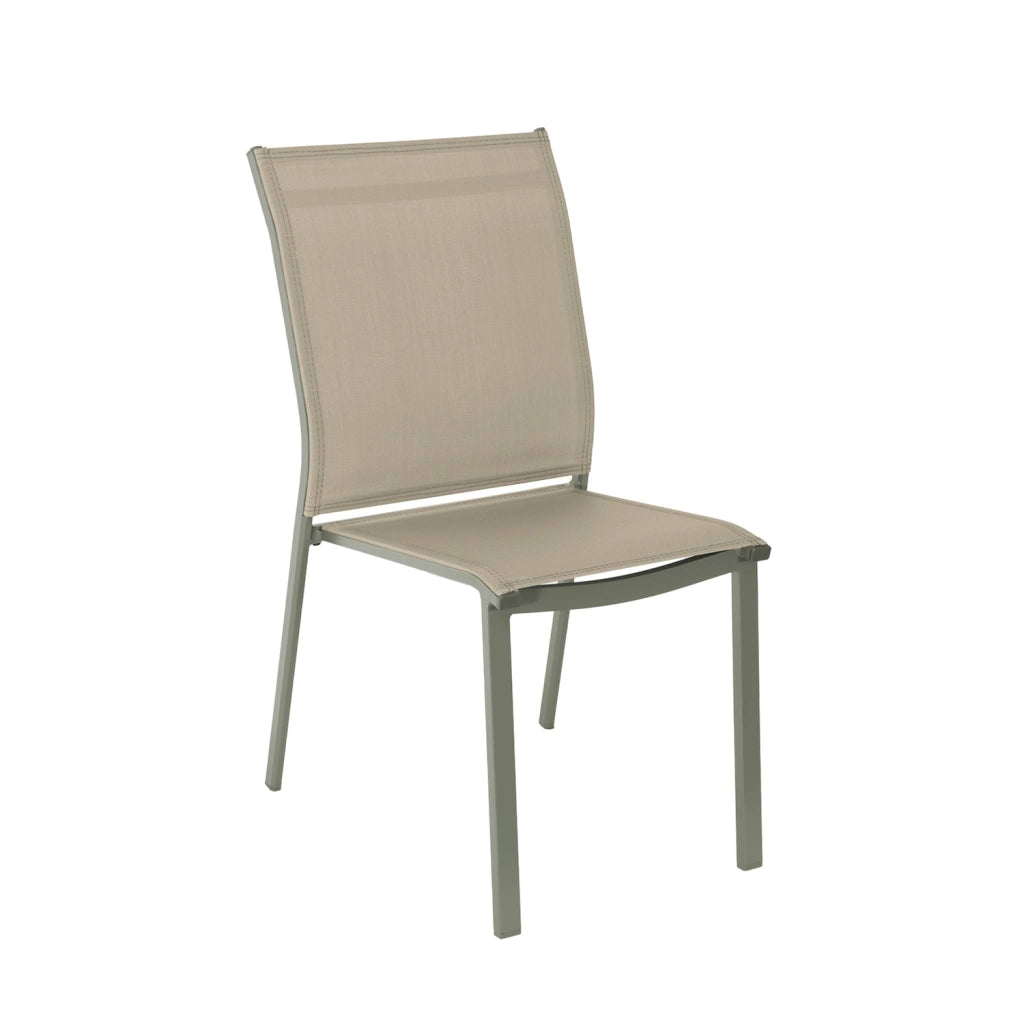 Set tavolo da giardino in alluminio con 8 sedie, verde kaki