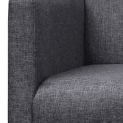 Panca con Cuscino Imbottito Tessuto Legno di Hevea Grigio Scuro CFW1564420