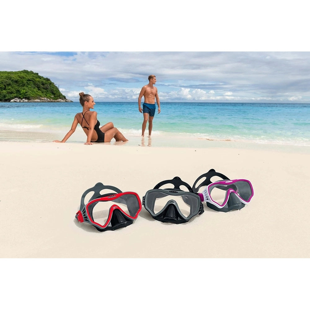 Trade Shop - Maschera Immersioni Crusader Pro Cinturino Silicone Regolabile 14+ Anni 3 Colori 22074 -