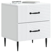 Set di 2 Comodini | Armadio da Notte | Mobiletto da notte con cassetto Bianco 43 x 34,5 x 47,5 cm