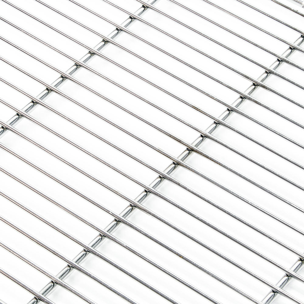 Griglia rettangolare in acciaio inox 67 x 40 cm per barbecue a carbone e a gas