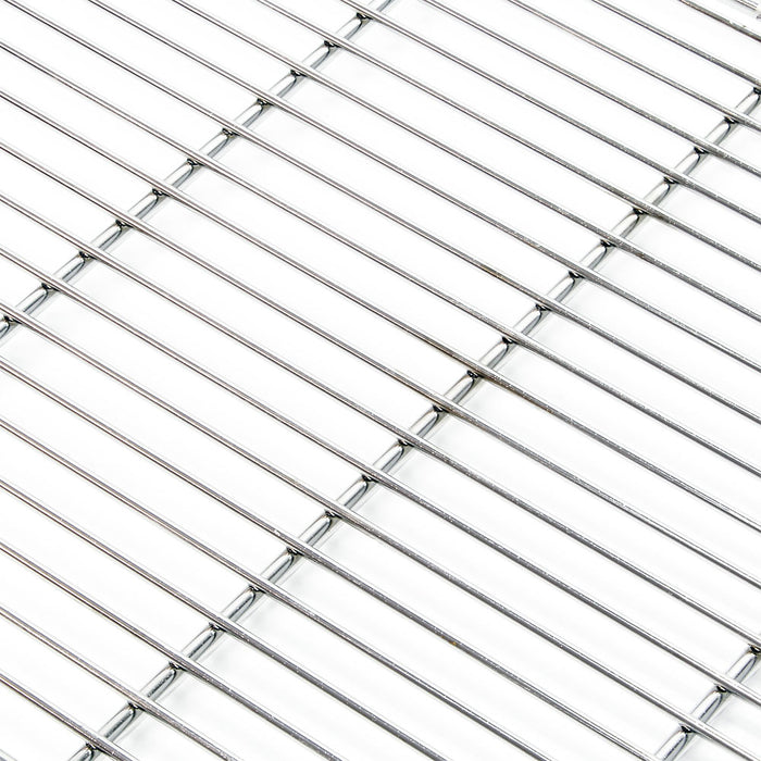 Griglia rettangolare in acciaio inox 67 x 40 cm per barbecue a carbone e a gas