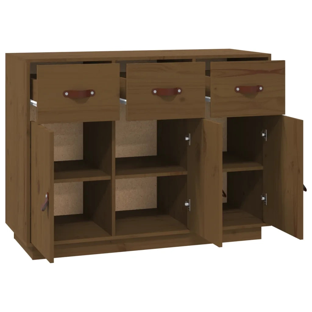 Credenza ambra 100x40x75 cm in Legno Massello di Pino