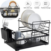Afwas Druiprek con Lattina - Afdruiprek con Manico - Nero - Dripping Towel Holder con Manico.
