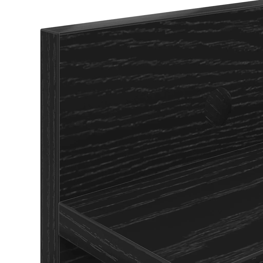 vidaXL Appendiabiti a muro Rovere nero 80 x 10.5 x 18 cm
