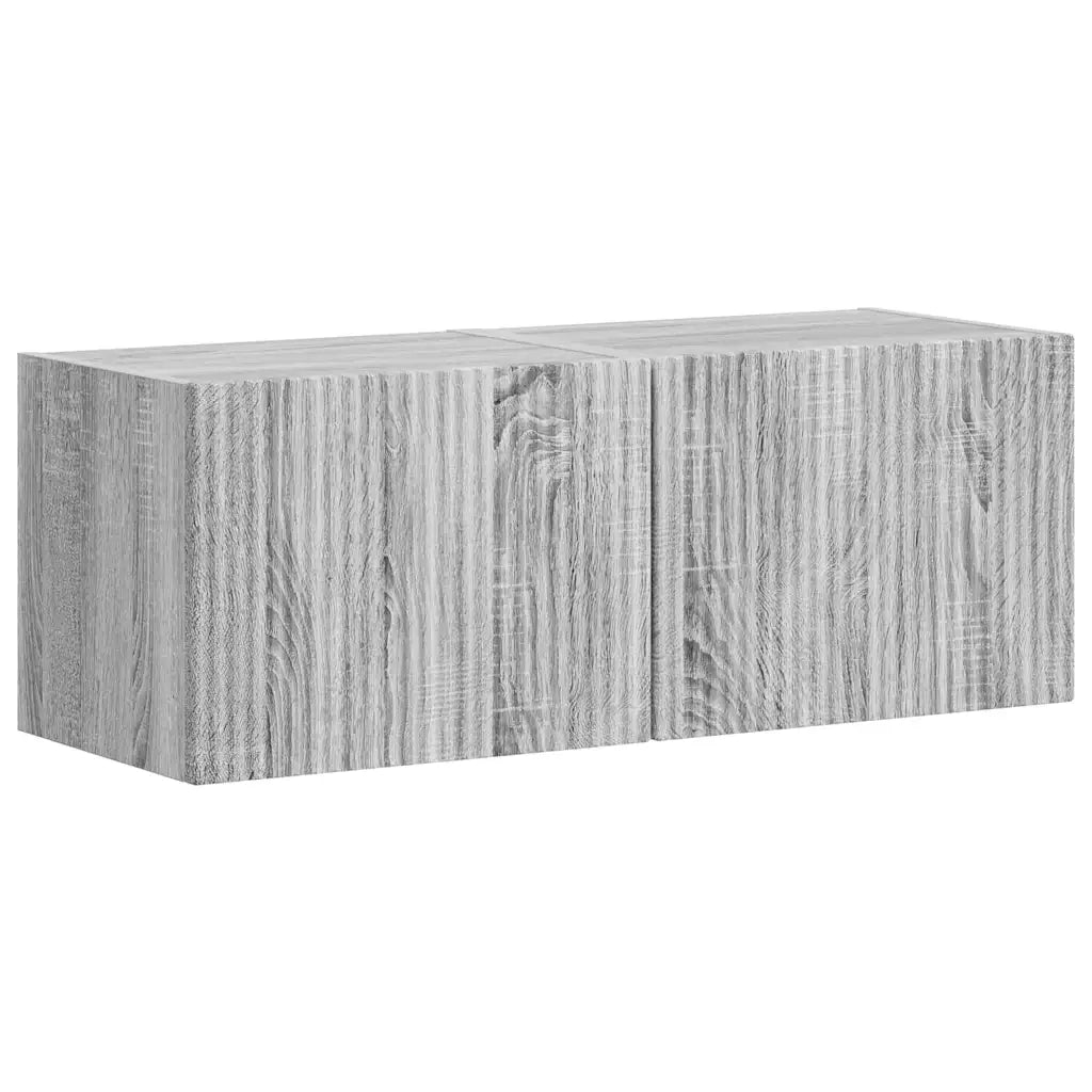 Mobile TV da parete 2 pcs Grigio Sonoma 39 x 31 x 29,5 cm