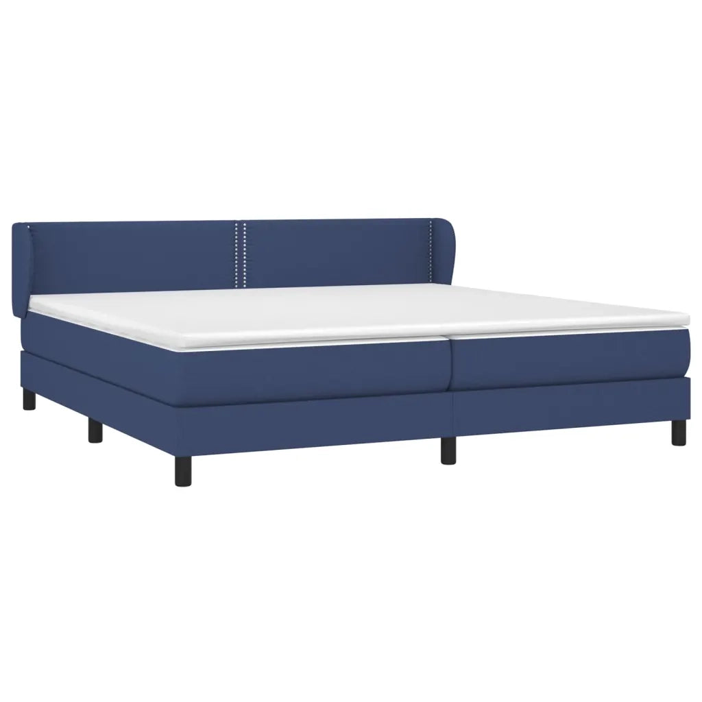 Giroletto a Molle con Materasso Blu 200x200 cm in Tessuto 3126195