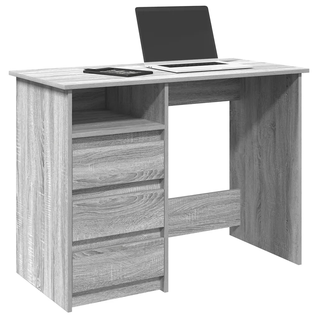 Scrivania Grigio Sonoma 102x50x75 cm in Legno Multistrato 860468