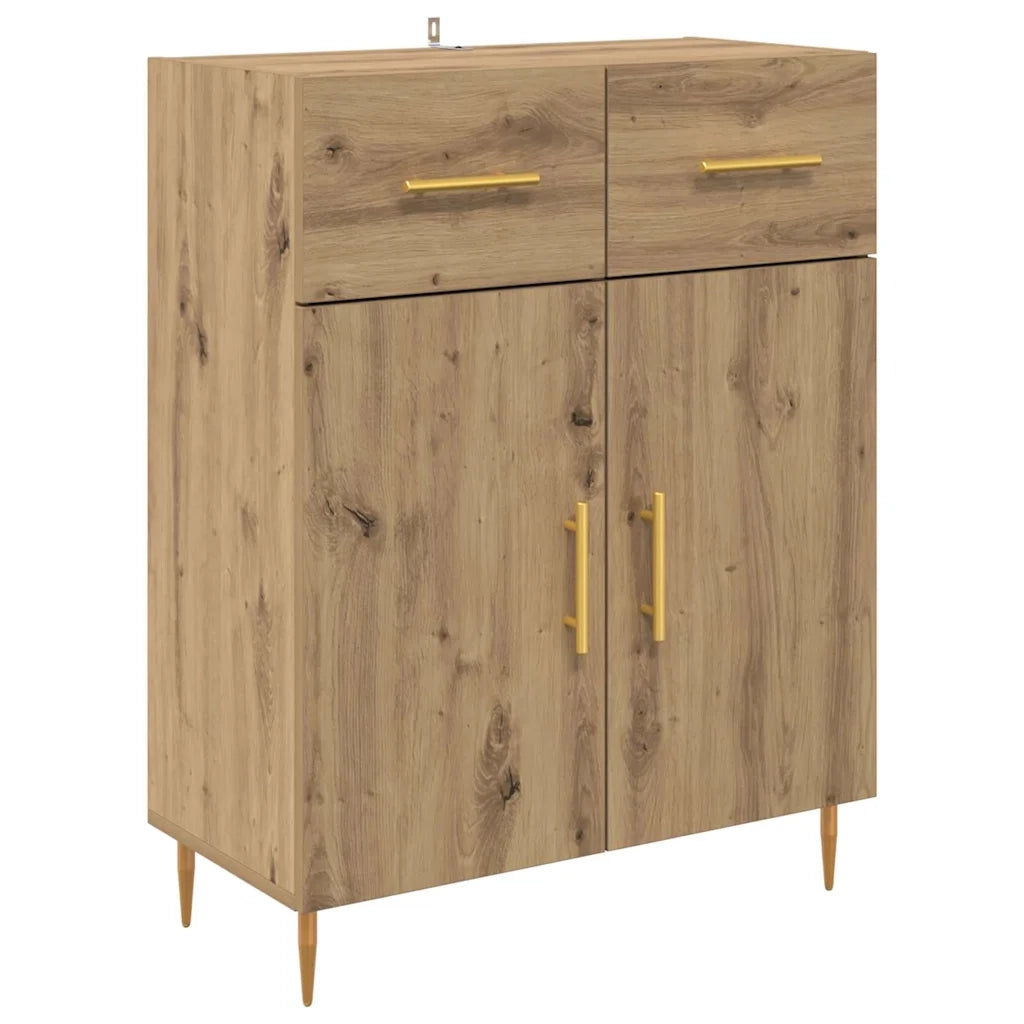 Credenza con Cassetto-Buffet-Armadio da cucina Rovere artigianale 69,5 x 34 x 180 cm 398421