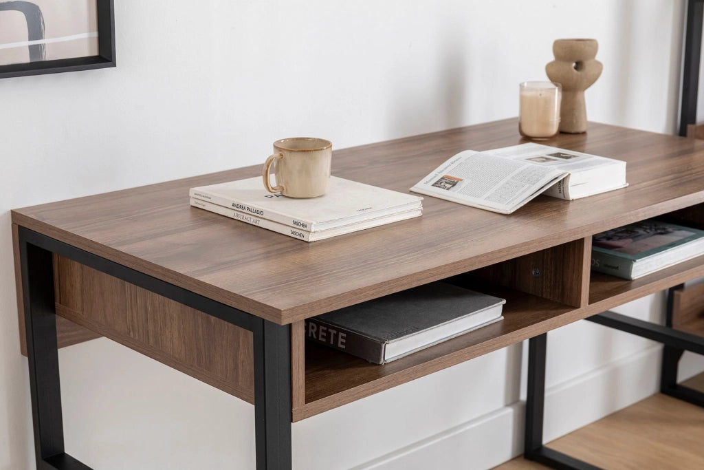Scrivania in legno "Nove" - 120 x 60 x 75 cm - Noce