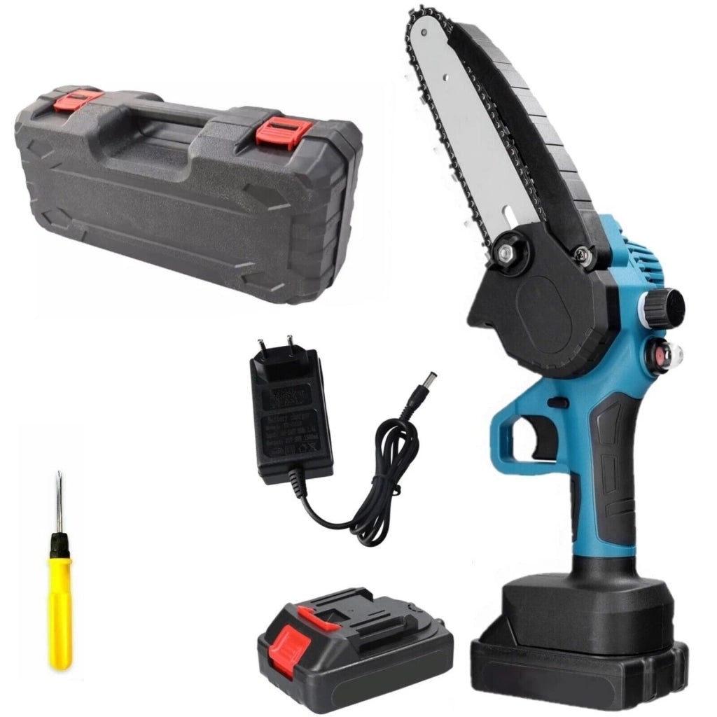 Mini elettrosega doppia batteria 24V 2,0Ah motosega elettrica lama 6″