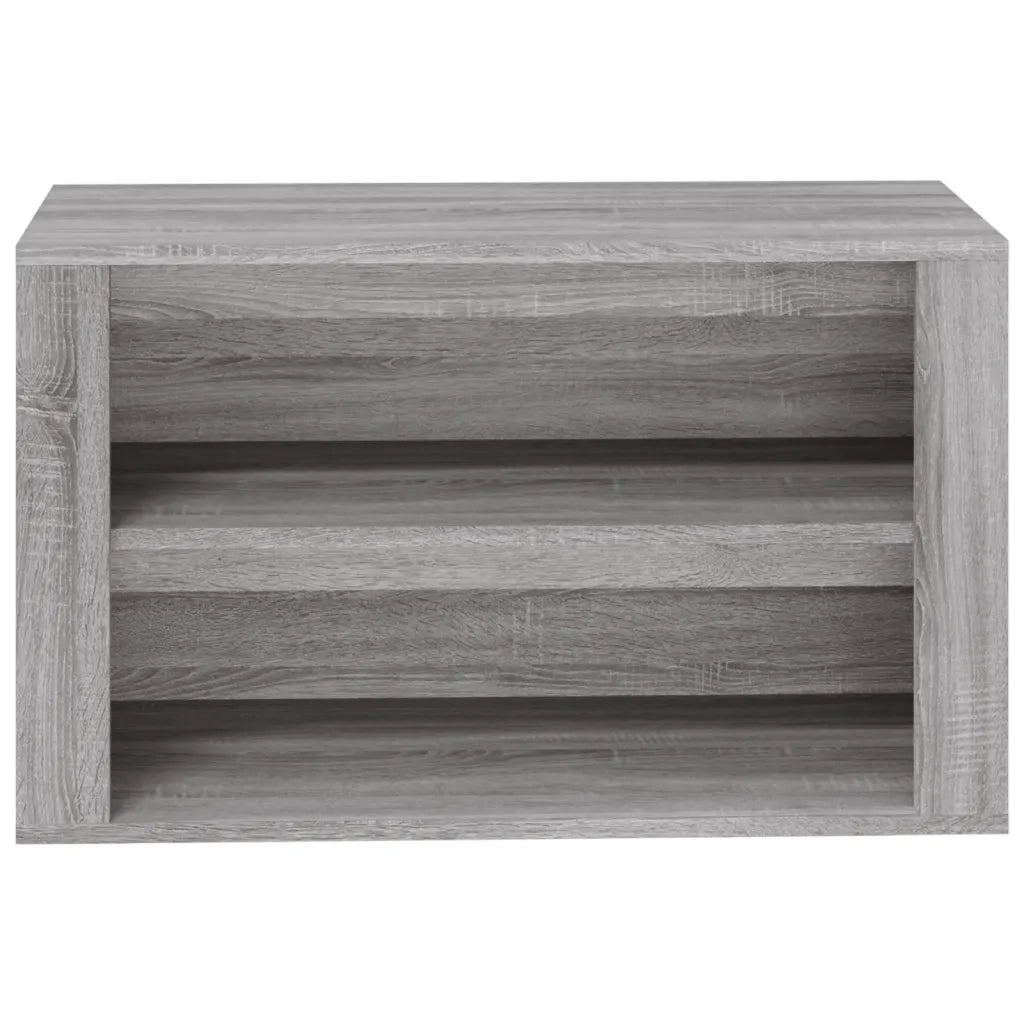 Scarpiera-Scaffale per scarpe Grigio Sonoma 75x35x45 cm in Legno Multistrato