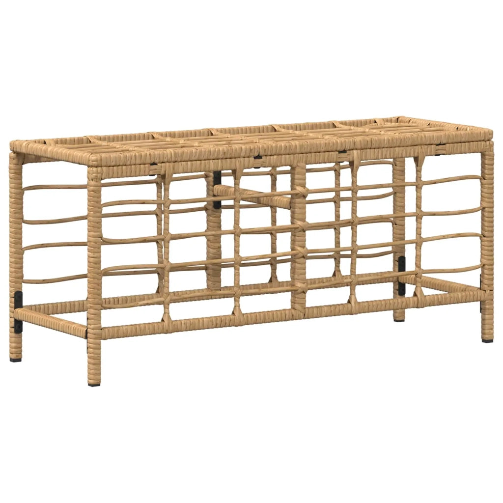 Set da Pranzo per Giardino con cuscino 3 pcs Naturale e Bianco