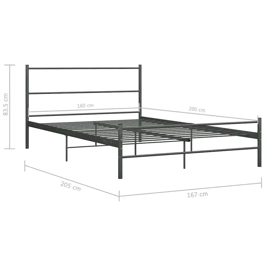 Giroletto Grigio in Metallo 160x200 cm 286495