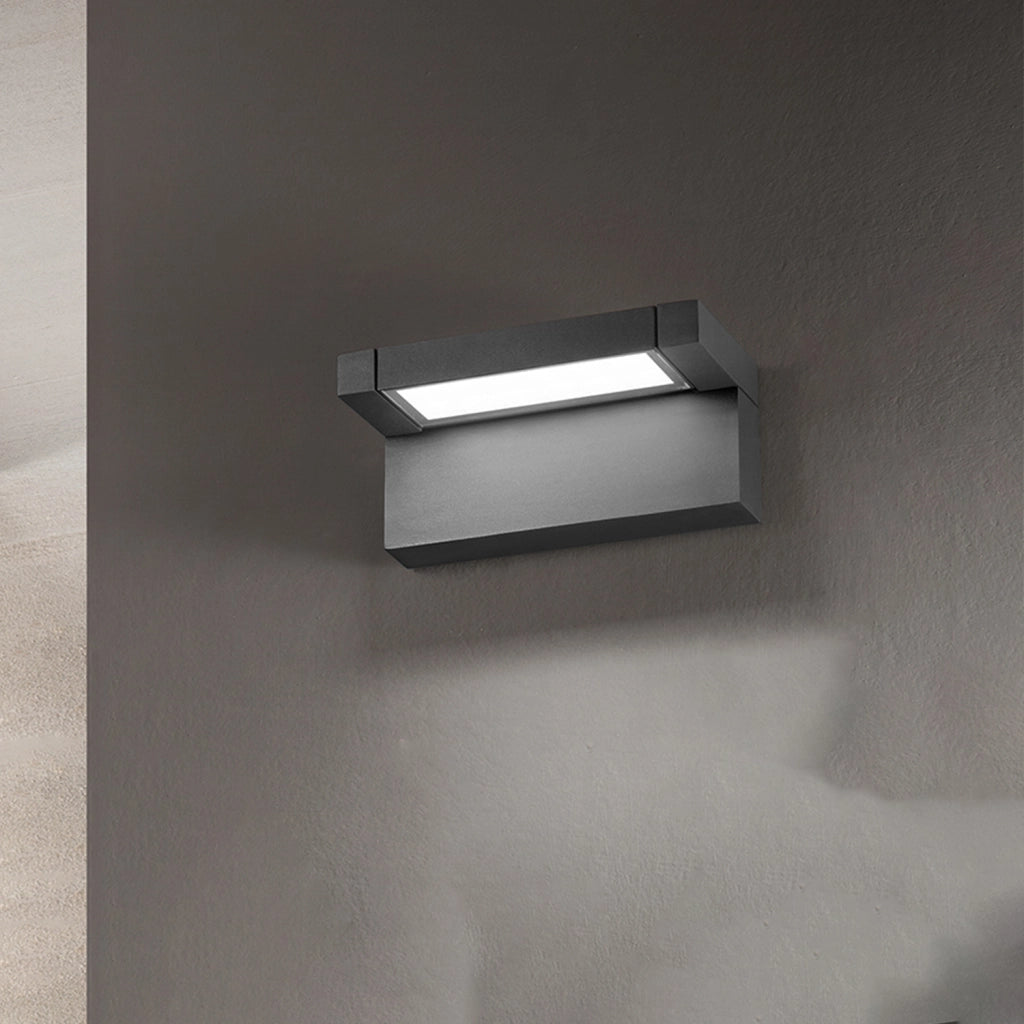 Applique Esterno Moderna Display Alluminio Antrcite Led 20W Cct Ip65