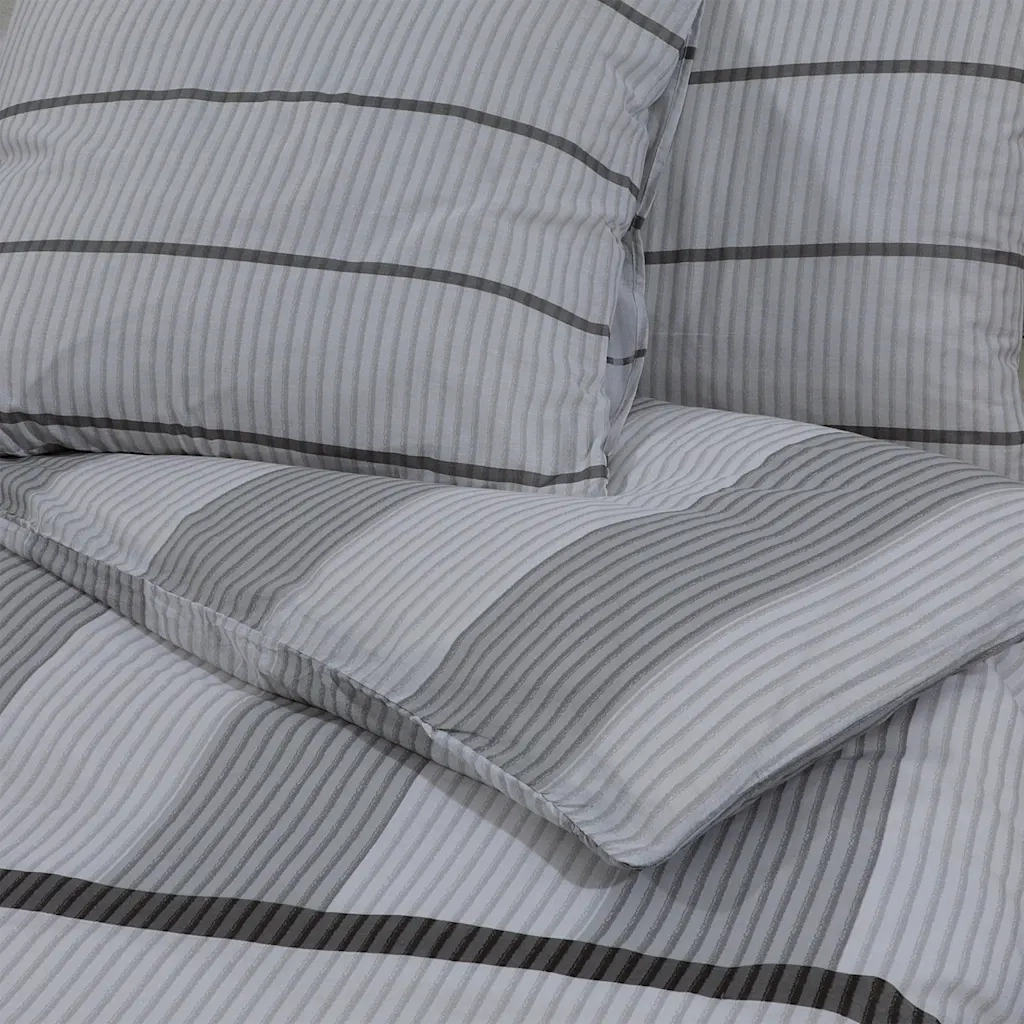 Set Copripiumino Grigio 225x220 cm in Cotone CFW7025298