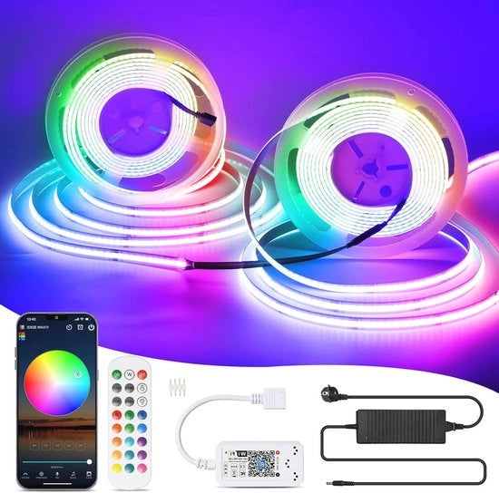 Striscia LED RGB 10 m con Comando a Distanza - Compatibile con Google Home e Alexa