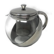 Trade Shop - Teiera Con Filtro Infusore Per Tisane The 900ml Tisaniera Tè In Vetro E Acciaio -