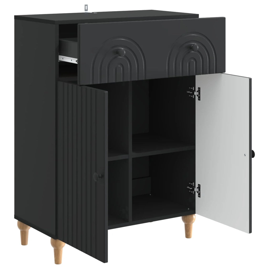 Credenza Nero 66 x 34,5 x 90 cm Legno ingegnerizzato