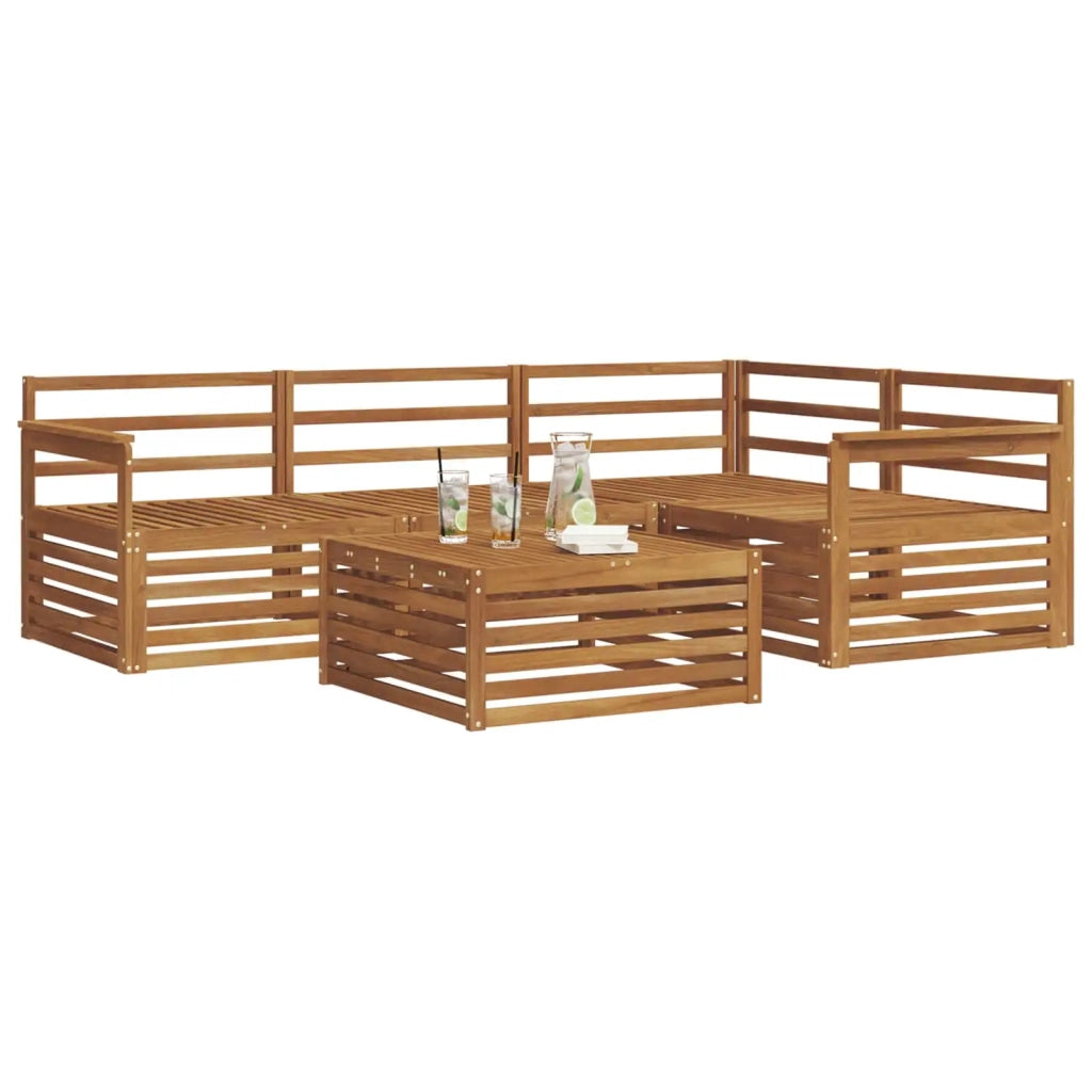 Set di divani da esterno 5 pcs Naturale