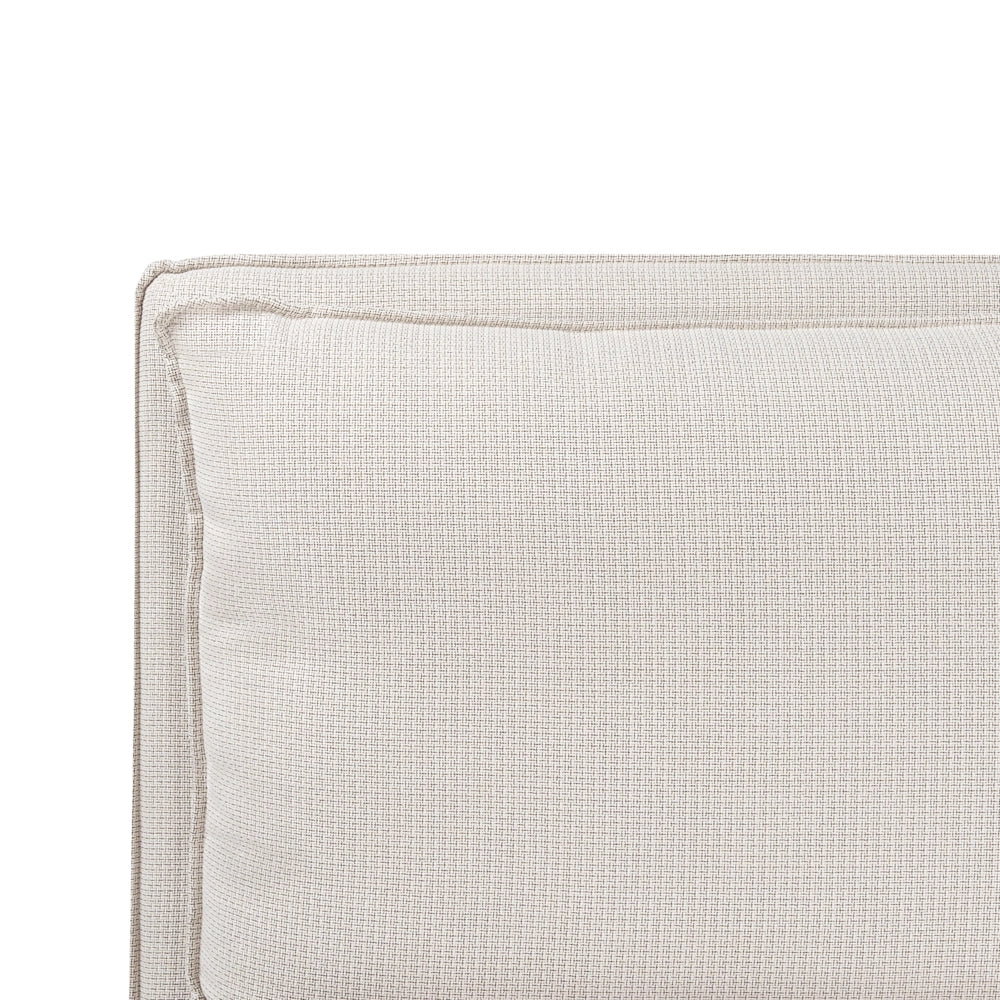 Letto matrimoniale bouclè beige con testiera imbottita 180 x 200 cm camera da letto moderna