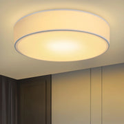 ZMH Lampada da soffitto plafoniera moderna rotonda bianca 30 cm E27 paralume per soggiorno cucina ingresso