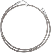 Guida Olio Universale a 90° - Acciaio Inossidabile - Flessibile - Impronta Universale - Liscio - Duraturo - Intreccio Sottile - Tubo